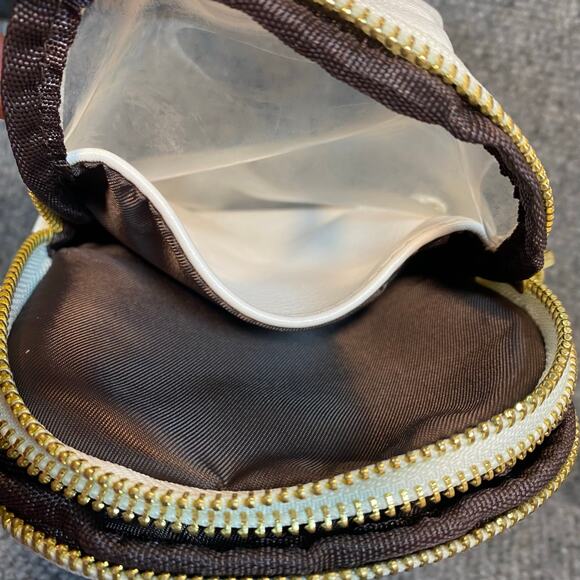 INICAT Travel Small Sling Crossbody Bag White Faux Leather Double Zip Purse - Picture 5 of 9